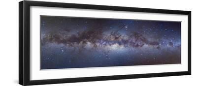 Panorama View of the Center of the Milky Way - Black Framed Art Print Wall Art, 24x8