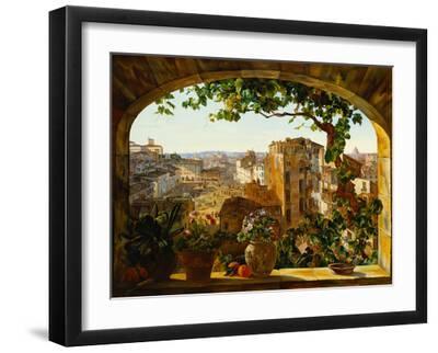 Piazza Barberini, Rome - Black Framed Art Print Wall Art, 16x12