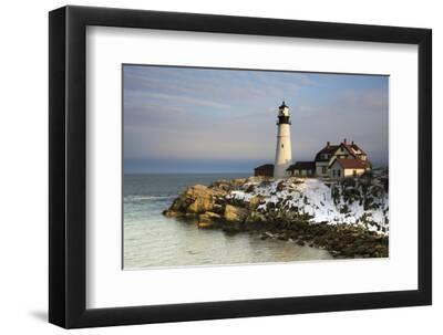 Portland Head Light, Cape Elizabeth, Casco Bay, Maine, USA - Black Framed Art Print Wall Art, 12x8