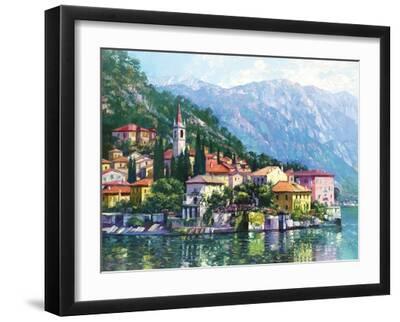 Reflections of Lake Como - Black Framed Art Print Wall Art, 16x12