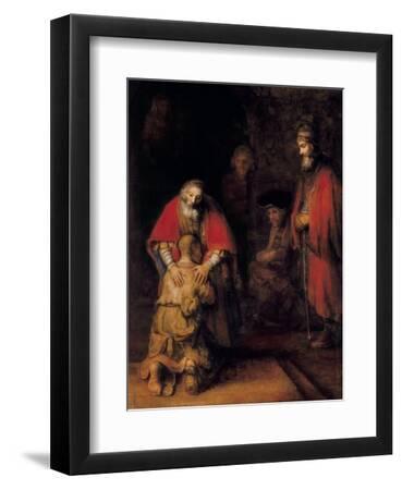 Return of the Prodigal Son - Black Framed Art Print Wall Art, 9x12