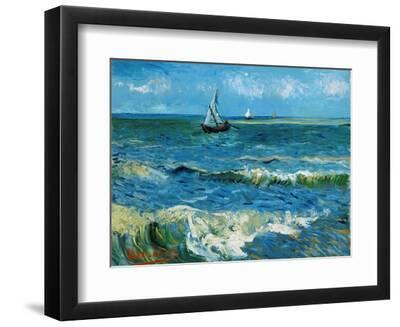 Seascape, 1888 - Black Framed Art Print Wall Art, 12x9