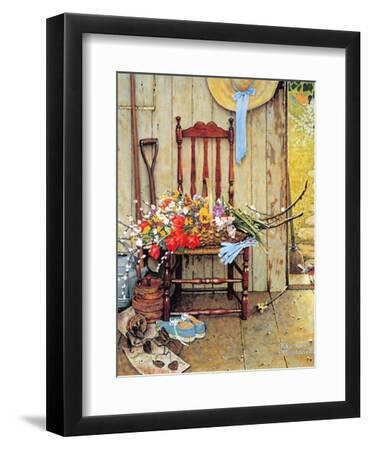 Spring Flowers - Black Framed Art Print Wall Art, 9x12