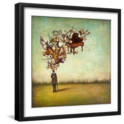 Thanks for the Melodies - Black Framed Art Print Wall Art, 16x16