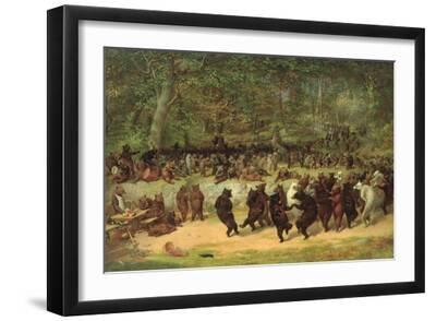 The Bear Dance - Black Framed Art Print Wall Art, 18x12