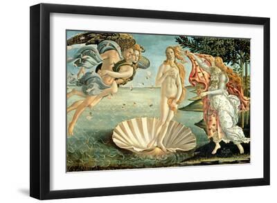 The Birth of Venus - Black Framed Art Print Wall Art, 18x12