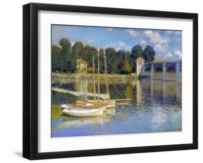 The Bridge at Argenteuil, 1874 - Black Framed Art Print Wall Art, 16x12