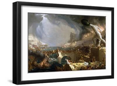 The Course of Empire - Destruction - Black Framed Art Print Wall Art, 18x12