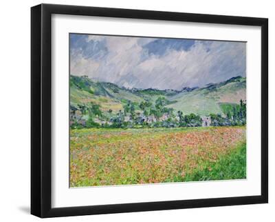 The Poppy Field Near Giverny, 1885 - Black Framed Art Print Wall Art, 16x12