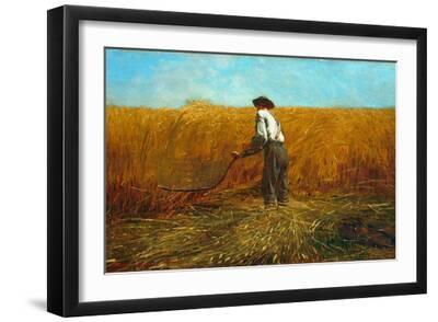 The Veteran in a New Field, 1865 - Black Framed Art Print Wall Art, 18x12