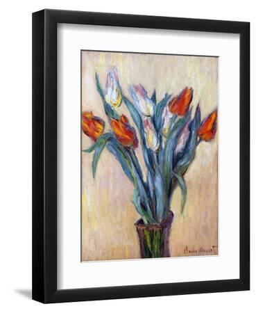 Tulips, 1885 - Black Framed Art Print Wall Art, 9x12
