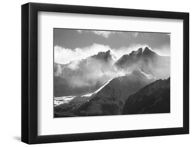 USA, Colorado, San Juan Mountains. Black and white of winter mountain landscape. - Black Framed Art Print Wall Art, 12x8 USA, Colorado, San Juan Mountains. Black and white of winter mountain landscape. - Black Framed Art Print Wall Art, 12x8