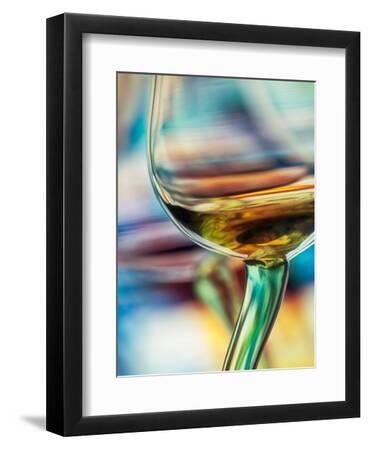 White Wine - Black Framed Art Print Wall Art, 9x12