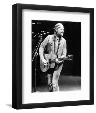 Willie Nelson - Black Framed Art Print Wall Art, 8x10