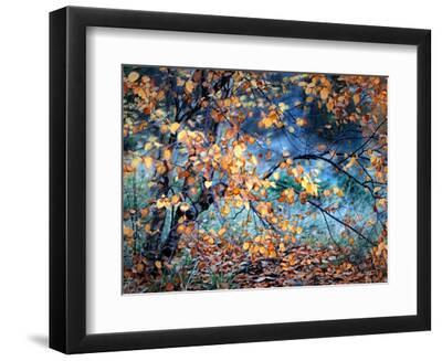 Yellow Heart - Black Framed Art Print Wall Art, 12x9